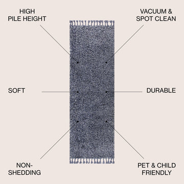 Mercer Shag Plush Tassel Area Rug
